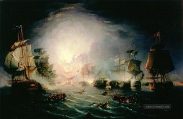 Kriegsschiff Seeschlacht Werke - Thomas Serres Kreis der Schlacht von Abukir 1798 Seeschlachten
